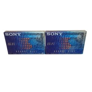 Sony HiFi 60‎ Audio Cassettes in Blue Packaging Lot Of 2
